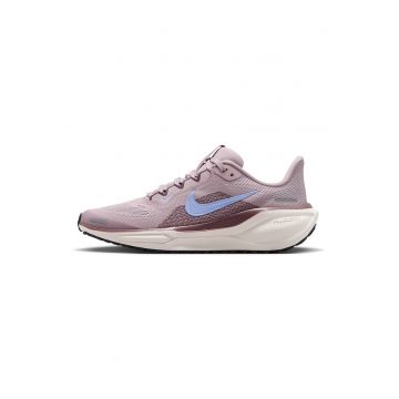 Pantofi Pegasus 41 din material textil cu aplicatie logo pentru alergare - Roz prafuit
