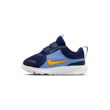 Pantofi Star Runner 5 din material textil cu velcro - pentru alergare - Portocaliu/Bleumarin