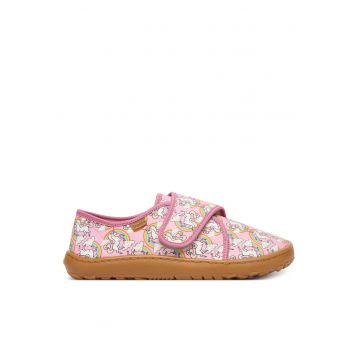 Papuci fete G1 -  Textil - Roz