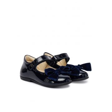 piele naturala - Negru/Bleumarin