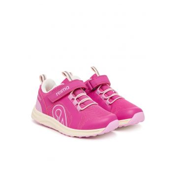 Sneakers  piele ecologica - roz - sistem inchidere Velcro - Roz