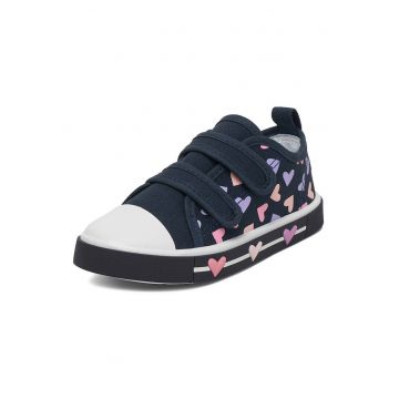 Adidasi copii -  material textil - albastru - inchidere velcro