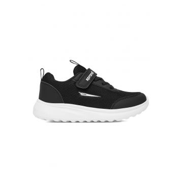 Adidasi copii -  material textil - negru - sistem inchidere Velcro