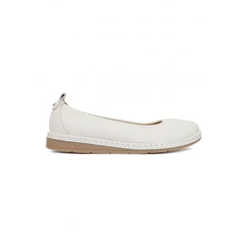 Balerini dama -  piele naturala - bej deschis
