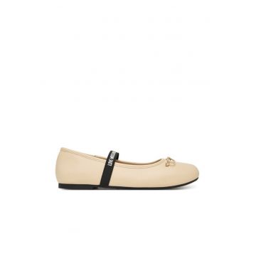 Balerini dama -  Piele naturala - Bej