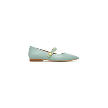 Balerini  SULN265FLY - Piele naturala - Turcoaz - Turcoaz