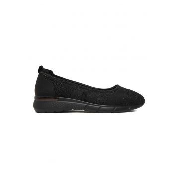 Balerini -  Textil - Negru
