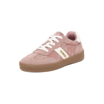 Pantofi copii -  adidasi - roz - piele naturala - material textil