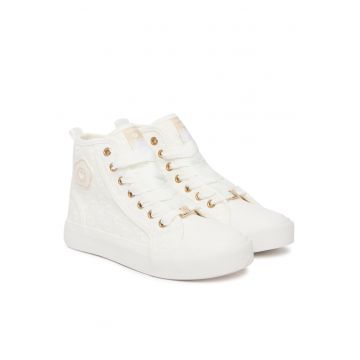 Pantofi copii -  alb - material textil - pentru fete