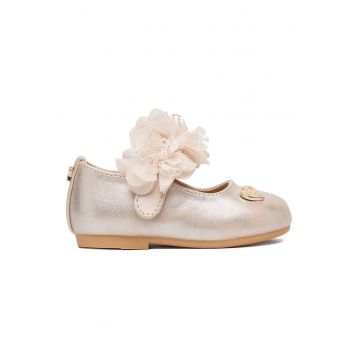 Pantofi copii -  balerini - roz - material sintetic - inchidere velcro