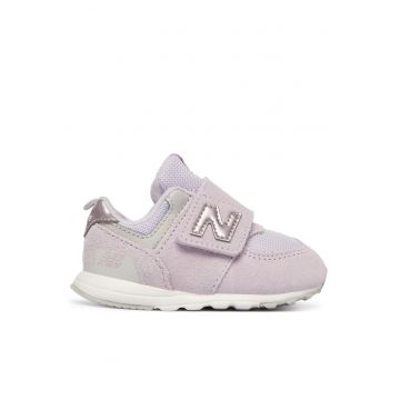 Pantofi copii -  I5743MK - velcro - violet - piele naturala - Violet