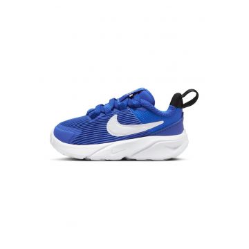 Pantofi cu insertii sintetice - pentru alergare Star Runner 4 - Negru/Albastru indigo/Alb murdar