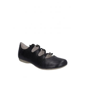 Pantofi cu siret -  Piele - Negru - 36EU