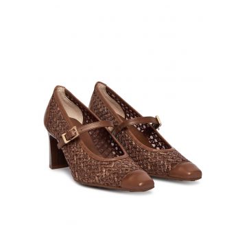 Pantofi dama -  clasic - maro - piele ecologica