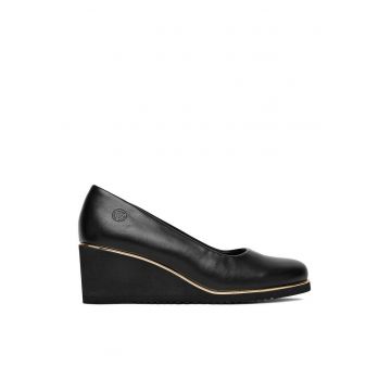 Pantofi dama -  Piele naturala - Negru -
