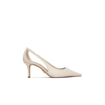 Pantofi dama -  stiletto - alb - piele naturala
