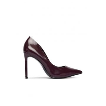 Pantofi dama -  toc stiletto - violet - piele ecologica