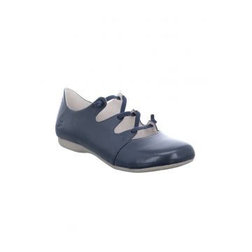 Pantofi de dama cu siret -  Fiona 04 Ocean - Piele naturala - Bleumarin