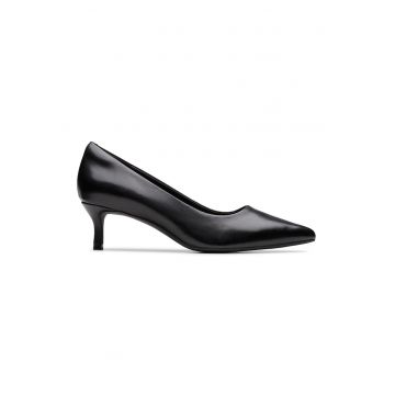Pantofi de piele cu varf ascutit - Negru