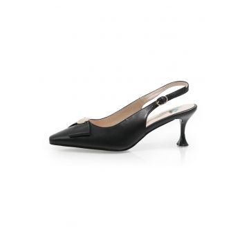 Pantofi Decupati  2603130 din piele naturala - Negru