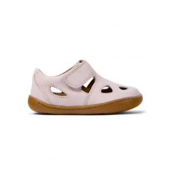 Pantofi din piele cu velcro Peu Cami - Roz
