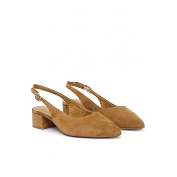 Pantofi eleganți  din piele naturală - Maro