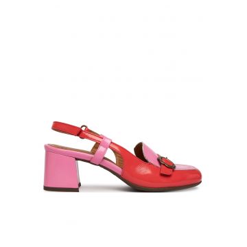 Pantofi multicolor  pentru dama - Rosu/Roz