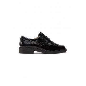 Pantofi Oxford dama -  304313 - Piele naturala. - Negru lacuit