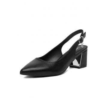 Pantofi pentru dama -  piele naturala - clasic - negru