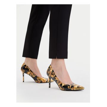 Pantofi  piele ecologica - multicolor