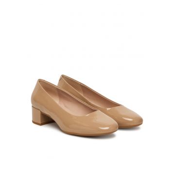 Pantofi  piele naturala - bej