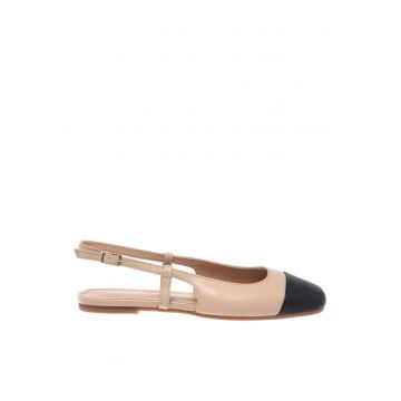 Pantofi slingback de piele - Negru