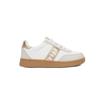Adidasi Fete -  material textil - alb -