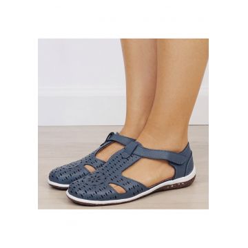 Balerini albastrii din piele naturala 5121 M5 20416 - Albastru