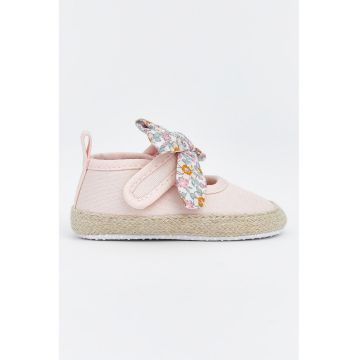 Balerini cu funda - Alb/Turcoaz/Roz pastel