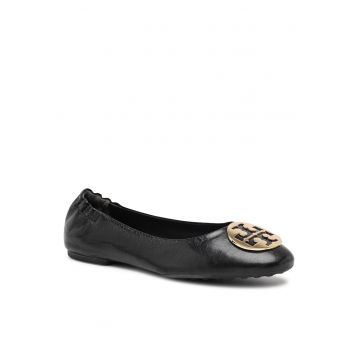 Balerini -  Negru/Auriu - Piele naturala -