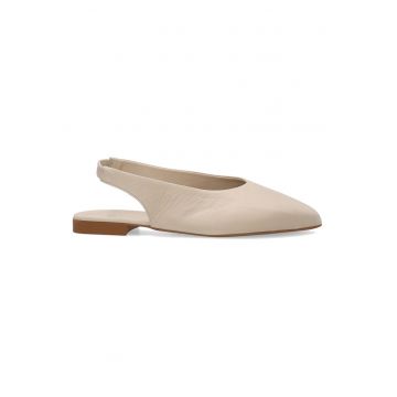 Balerini slingback din piele cu varf ascutig -