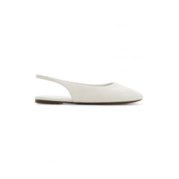Balerini slingback din piele Dropwave - Alb murdar