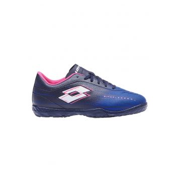 Ghete fotbal copii  Solista 700 IX TF JR - tractiune excelenta - negru albastru - material sintetic