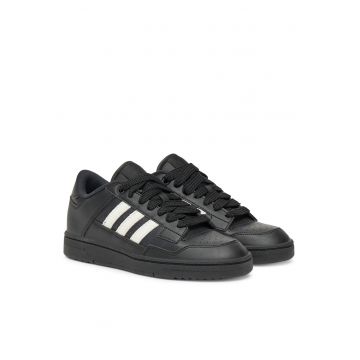 Pantofi copii -  Rapid Court Low J JQ - piele ecologica - negru/alb