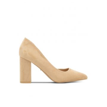 Pantofi dama - 8659 -  Textil - Bej
