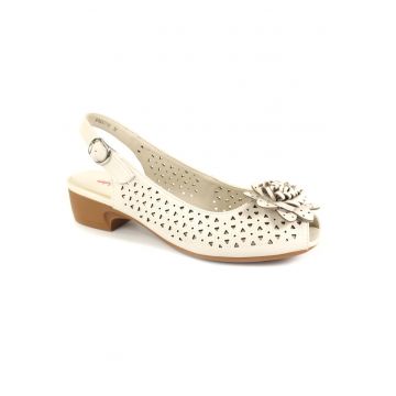 Pantofi dama decupati piele intoarsa X4X460019B 52 N - Bej