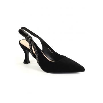 Pantofi dama decupati piele naturala H3CN800004A 01 I - Negru