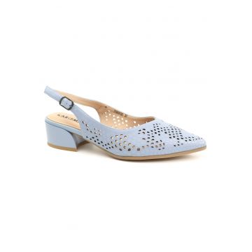Pantofi dama decupati piele naturala JYJY80013C 41 N - Albastru