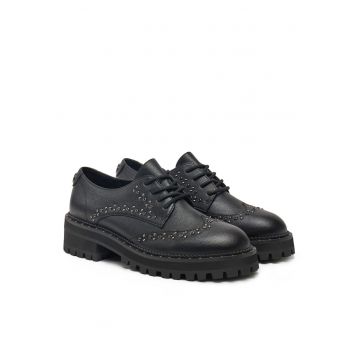 Pantofi dama -  Negru - Piele ecologica - Negru