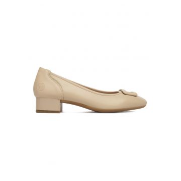 Pantofi dama -  piele naturala - bej -