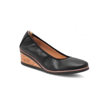Pantofi dama -  sintetic - negru -