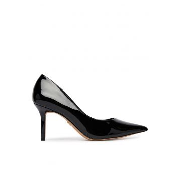 Pantofi dama -  stiletto - negru - piele ecologica