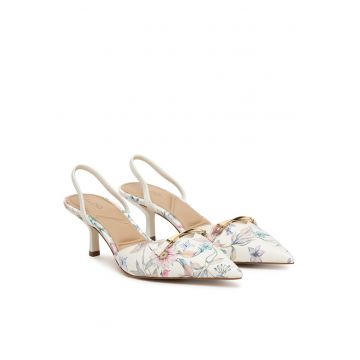 Pantofi dama -  toc piele ecologica - alb - Alb