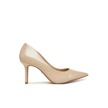 Pantofi dama -  toc stiletto - bej - piele ecologica 13922233 -